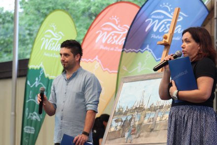 Prowadzący koncert Katarzyna Czyż-Kaźmierczak i Rafał Cieślar